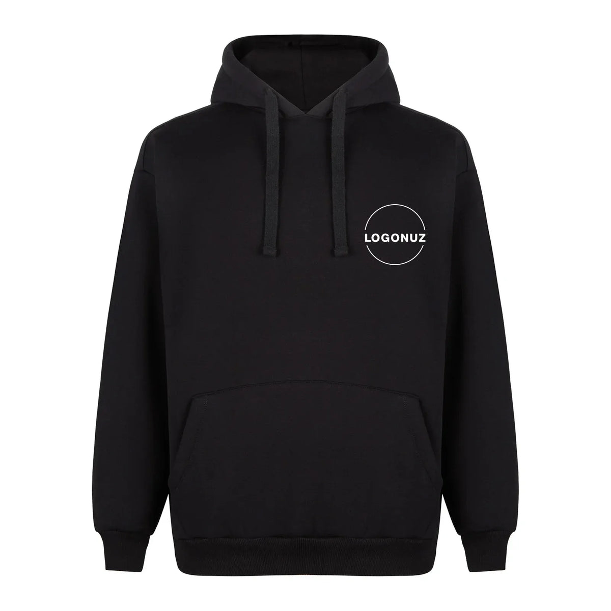 Recycle Kapüşonlu Sweatshirt - Siyah