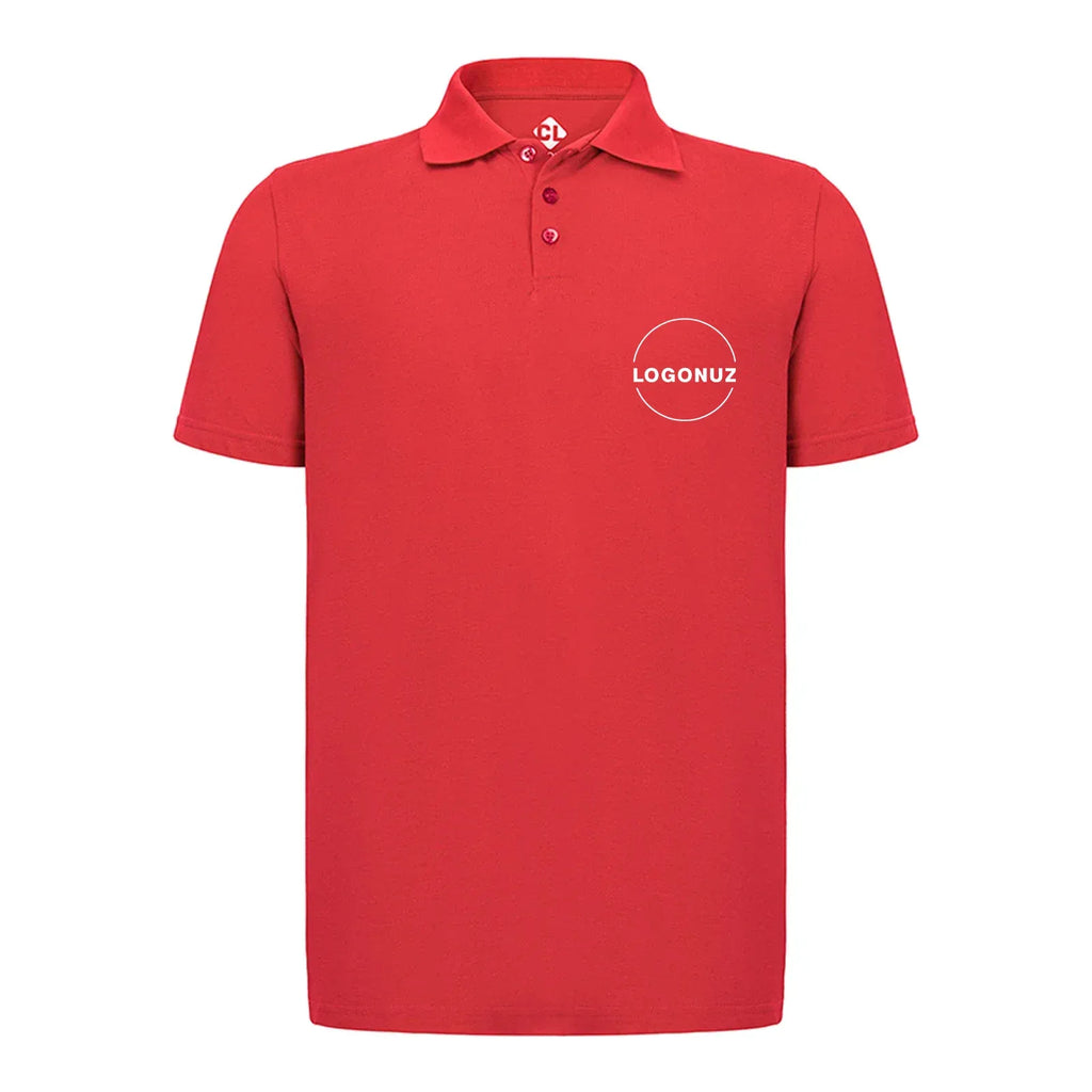 Recycle Polo Yaka Tişört - Kırmızı
