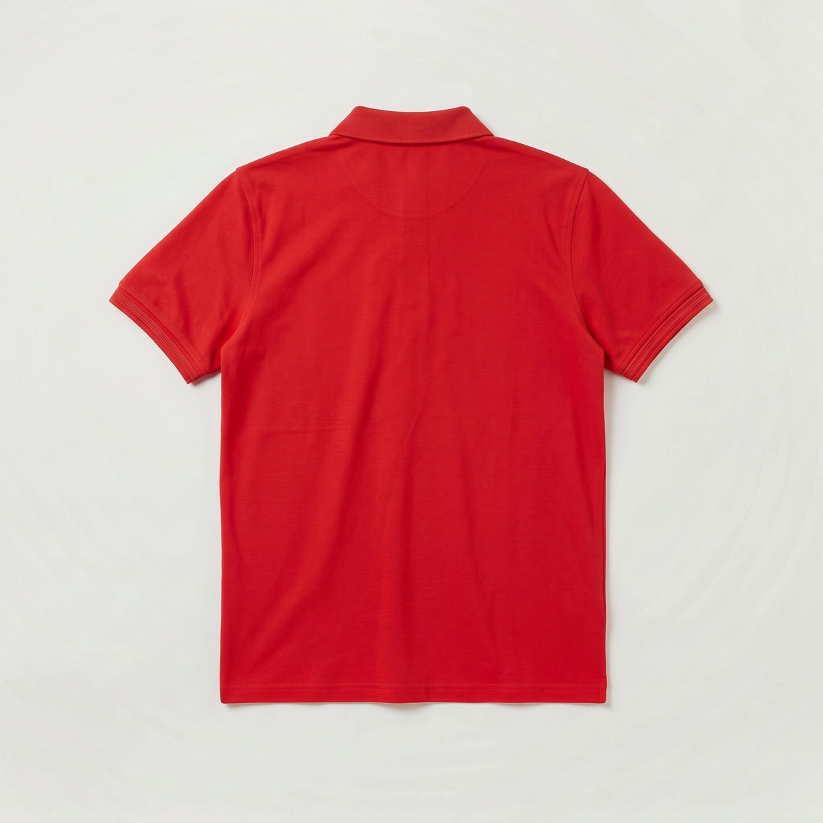 Recycle Polo Yaka Tişört - Kırmızı - Arka