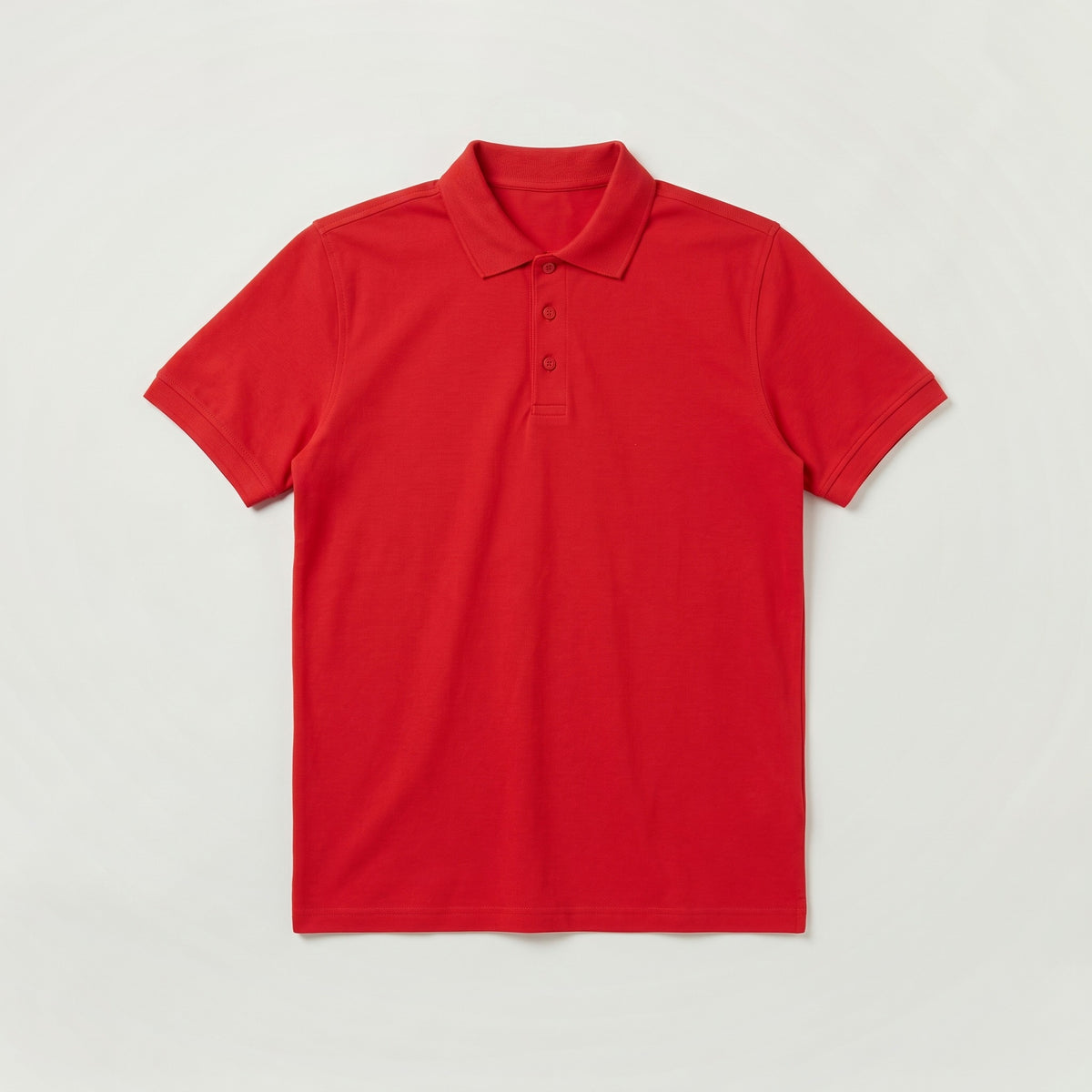Recycle Polo Yaka Tişört - Kırmızı - Ön