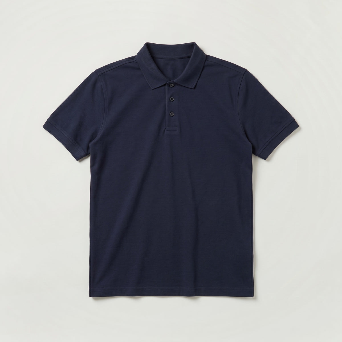 Recycle Polo Yaka Tişört - Lacivert - Ön