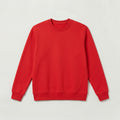 Recycle Sıfır Yaka Sweatshirt - Kırmızı - Ön